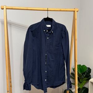 GAP Navy Long-Sleeve Button-Down Shirt